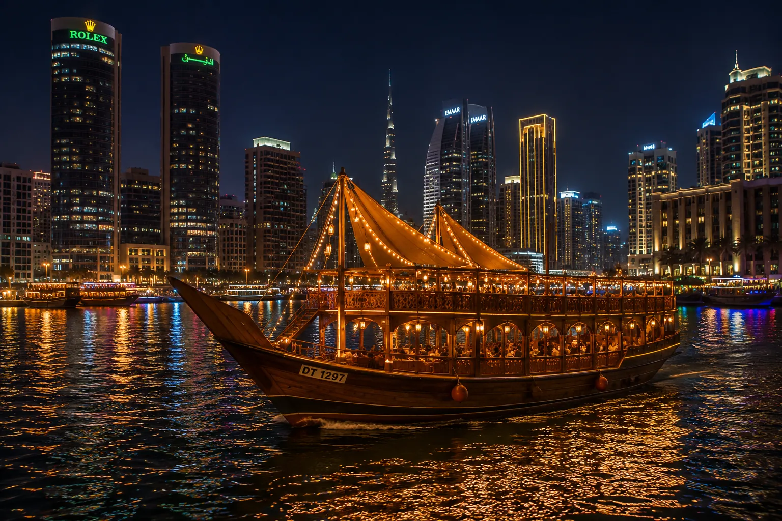 Dhow cruise on the creek