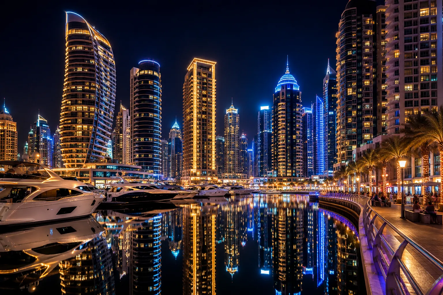 Dubai Marina at night